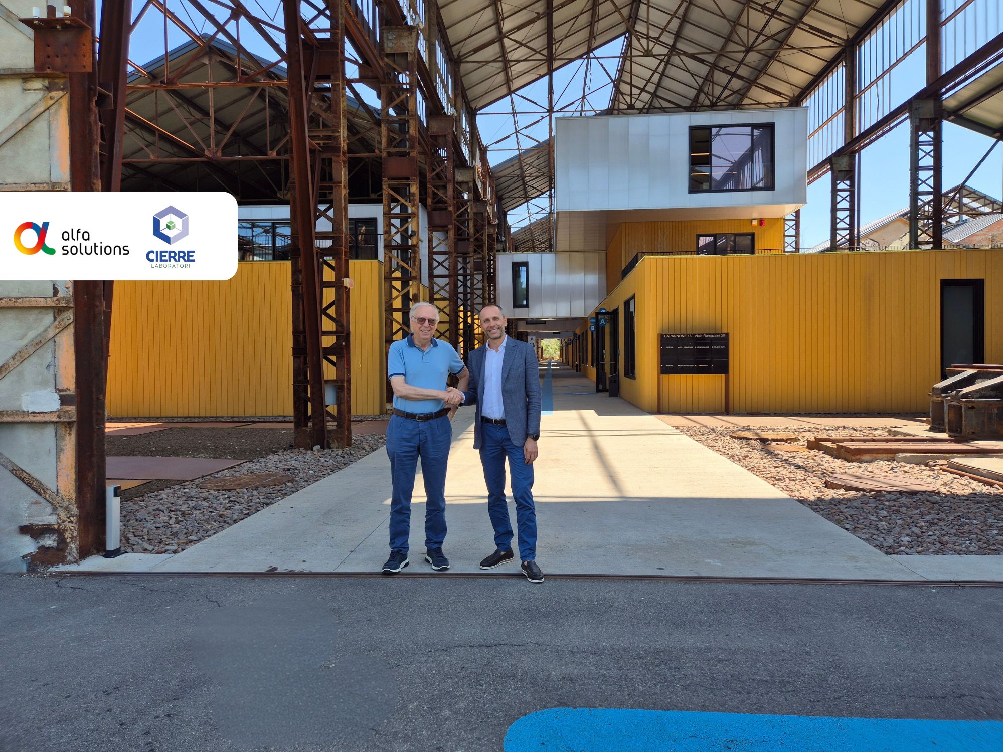 foto di gruppo della giornata di acquisizione CIERRE, presso struttura Alfa Solutions.